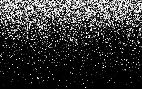 Falling snow or night sky with stars vector pattern. Stock Illustration