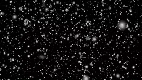 Falling Snow Overlay Animation – Heavy Snow on Black Background Stock Footage 325274810