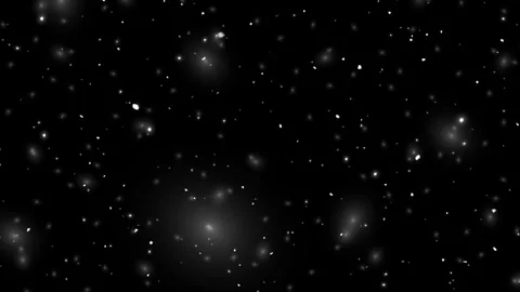 Falling snow overlay on black background. Winter weather effect for creative Stock Footage 340118798