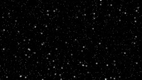 Falling snow overlay on black background, 4K seamless loop Видео 347928227