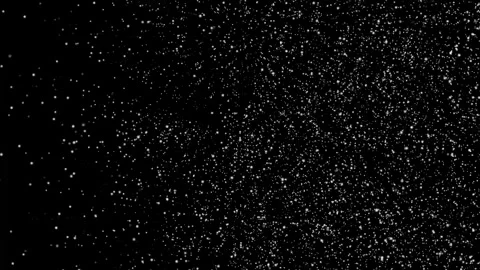 Falling Snow Particles on Black Background Stock Footage 334587931