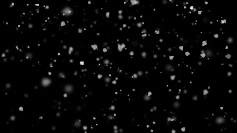 Falling Snow Particles on Black Background With Soft Bokeh Winter Snowfall Stock Footage 347956267
