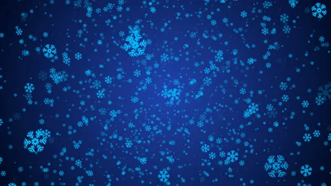 Falling Snow Particles on Blue Background.Winter Christmas Holiday - 4K. Stock Footage 170642218