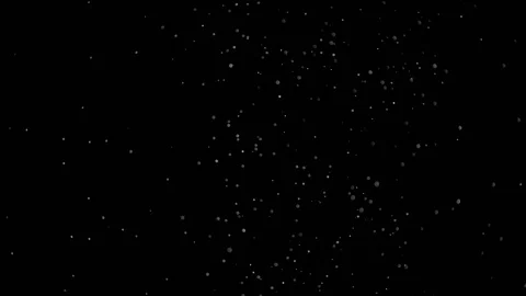 Falling snow particles isolated on black background Stock Footage 125757316