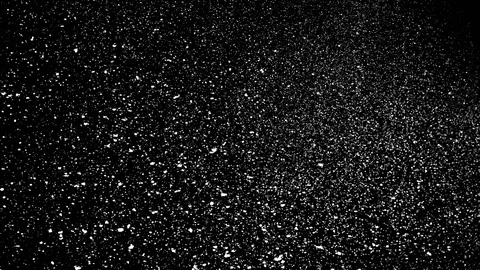 Falling snow particles isolated on black background Stock Footage 125758982