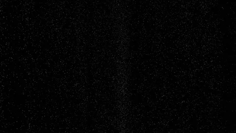 Falling snow particles isolated on black background Stock Footage 125759507