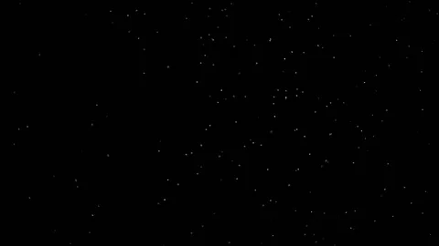 Falling snow particles isolated on black background Video stock 125760376