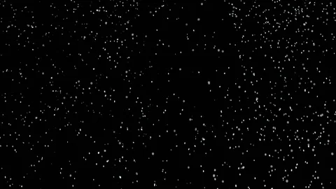 Falling snow particles isolated on black background Stock Footage 125760391