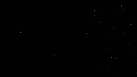 Falling snow particles isolated on black background Stock Footage 125760430