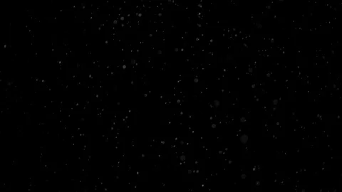 Falling snow particles isolated on black background Stock Footage 125760678