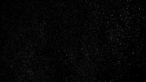 Falling snow particles isolated on black background Stock Footage 125761495