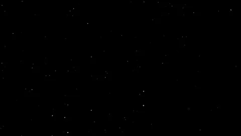 Falling snow particles isolated on black background Stock Footage 125761652