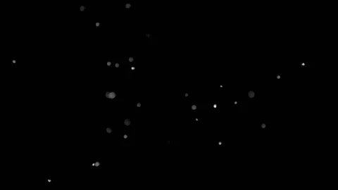 Falling snow particles isolated on black background with bokeh effect Stock Footage 125762392