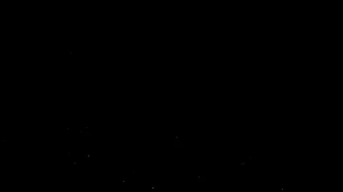 Falling snow particles isolated on black background, shiny effect Stock Footage 125765020