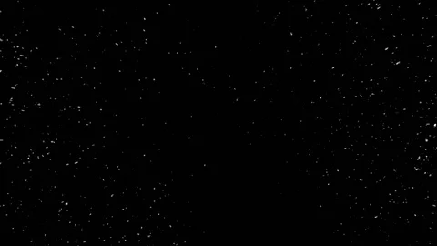 Falling snow particles isolated on black background Stock Footage 125769042