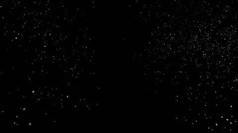 Falling snow particles isolated on black background Stock Footage 125773150