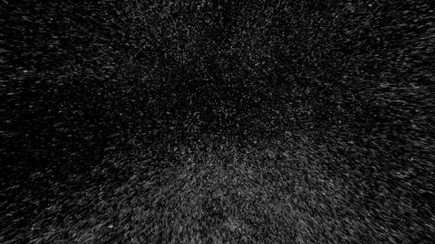 Falling snow particles isolated on black background Stock Footage 125774509