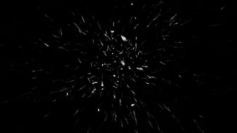 Falling snow particles isolated on black background Stock Footage 125774602