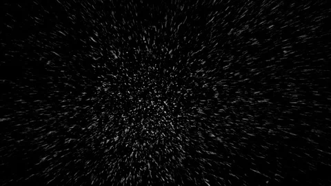 Falling snow particles isolated on black background Stock Footage 125775777