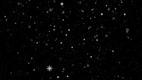 Falling Snow Particles Loop Animation On Black 4K Background Video Video stock 290495411