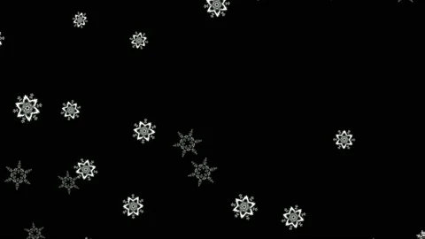 Falling snow particles with night background Stock Footage 132086944