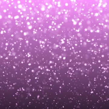 Falling snow on purple background Stock Illustration