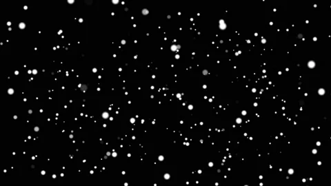 Falling Snow Realistic Floating 4K On Black Background Stock Footage 144870384