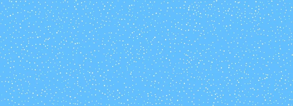 Falling snow seamless pattern. Repeated white snow on light blue wallpaper Stock Illustration