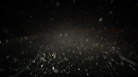 Falling snow shooting through glass in a car Video stock 117768290