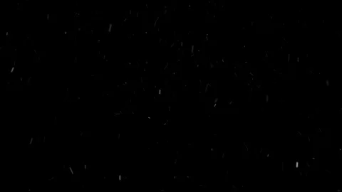 Falling snow in slow motion on black matte, overlay Stock Footage 123573172