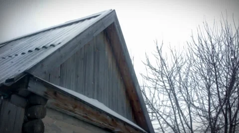 Falling Snow in slow motion COLD Video stock 30038897