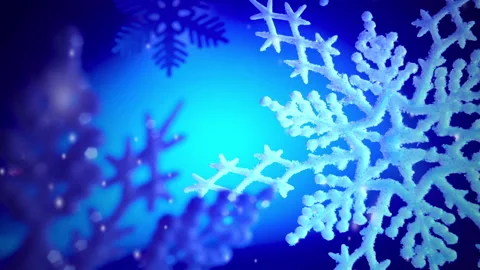Falling Snow on Snowflake Stock Footage 172027780