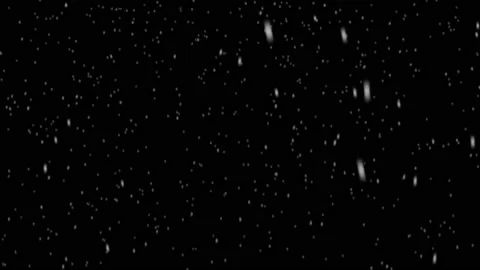 Falling Snow (from start to end) on black background 4K Stock Footage 142655387