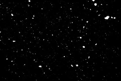 Falling snow texture isolated on black background Stock Photos