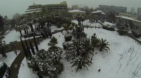 Falling snow top view Vidéo 68170324