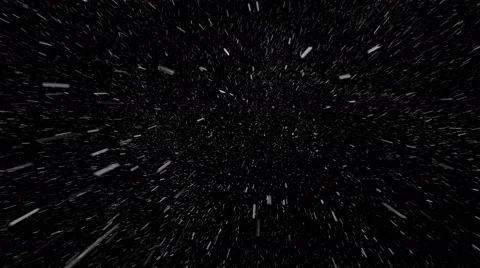 Falling snow towards, matte, wide angle, loop Stock Footage