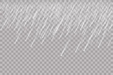 Falling snow on a transparent background. Falling water drops texture. Stock Illustration