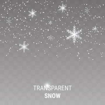 Falling snow on a transparent background Stock-Illustration