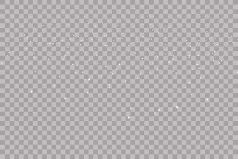 Falling snow on a transparent background. Stock Illustration