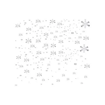 Falling snow on transparent background. Light snowfall, snowflakes, Snow fla Stock Illustration