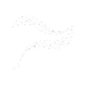 Falling snow on transparent background. Light snowfall, snowflakes, Snow fla Stock Illustration