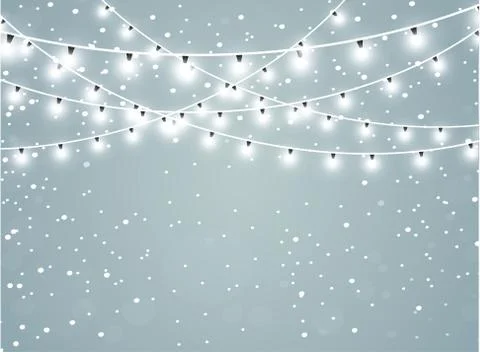 Falling snow on a transparent sparkle background. Abstract snowflake background Stock Illustration