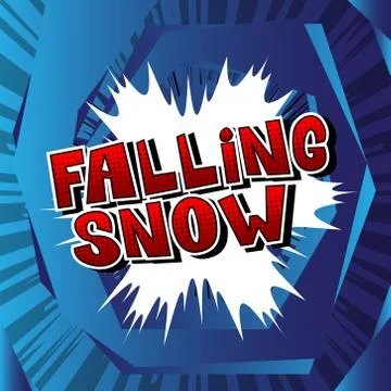 Falling Snow - Vector illustrated comic book style phrase. イラスト素材