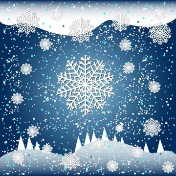 Falling snow vector illustration for winter design Stock Illustration