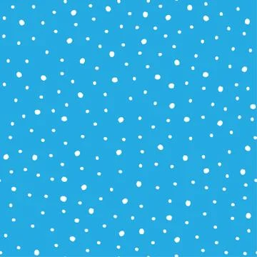 Falling snow vector seamless pattern. Stock Illustration