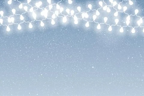 Falling snow vector. Winter snowfall. Garland Stock Illustration