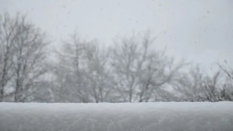 Falling snow in winter Видео 115831628