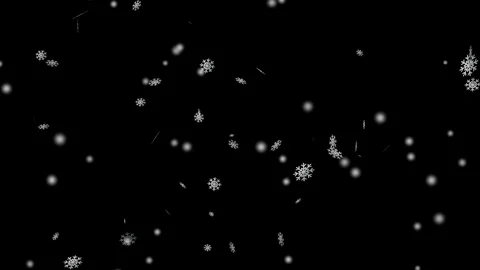 Falling Snowflake on black Background Stockbeeldmateriaal 102693609
