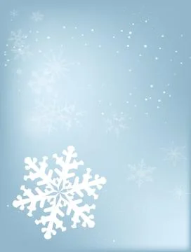 Falling snowflake Stock Illustration