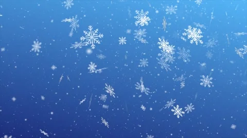 Falling snowflake on light blue background. Winter video Falling snow effec.. Stock Footage 297012621